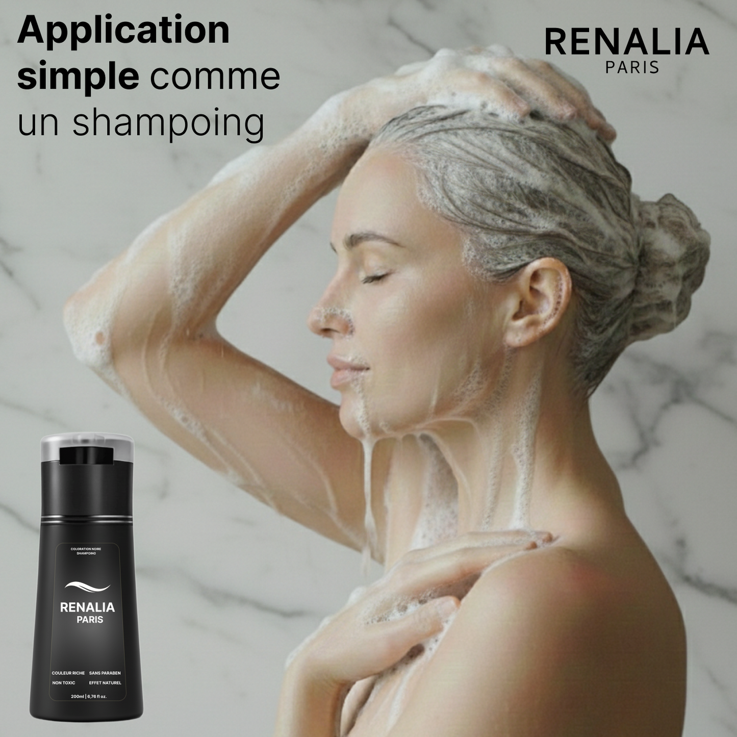 Shampoing colorant instantané