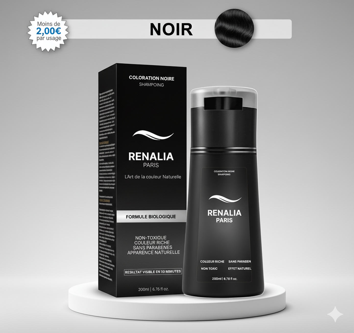 Shampoing colorant instantané