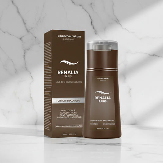 Shampoing colorant châtain